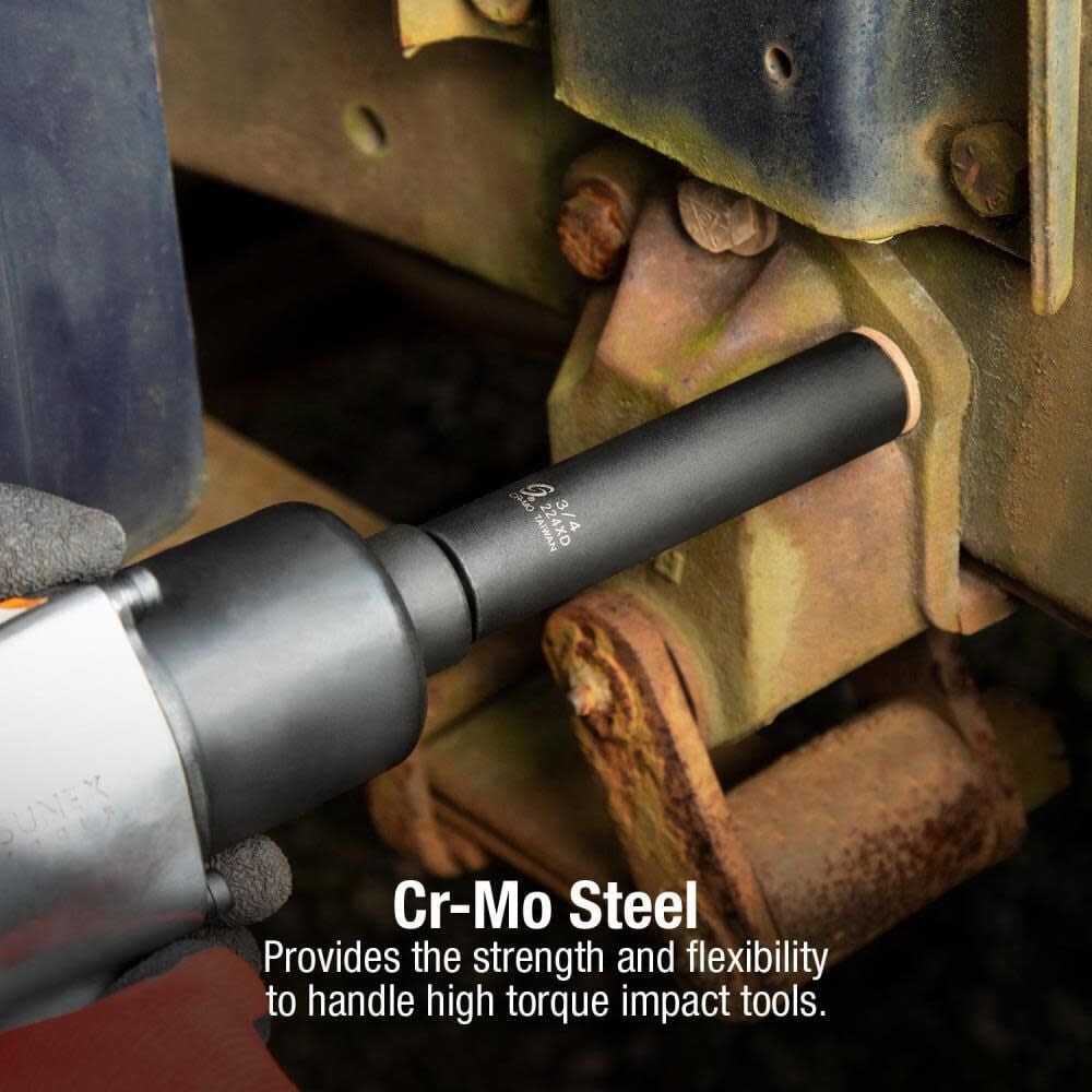 Sunex 3/4 In. 1/2 In. Drive Extra Long Deep Impact Socket, large image number 4