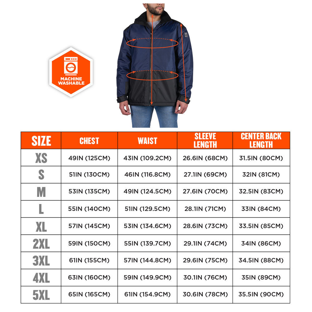 Ergodyne 6461 Essential Insulated Freezer Jacket 4XL Navy, large image number 5