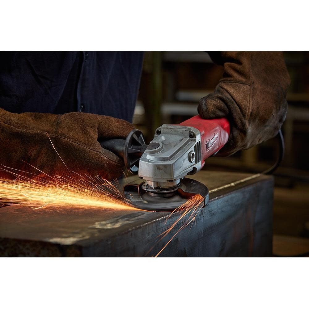 Milwaukee 4 1/2 Inch Small Angle Grinder with Paddle Lock-On-Reconditioned, large image number 3