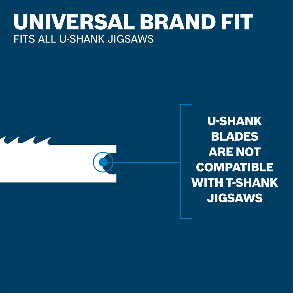 Bosch Jig Saw Blades 5pc 2 3/4in 17 24P TPI Flexible for Metal U shank, large image number 3
