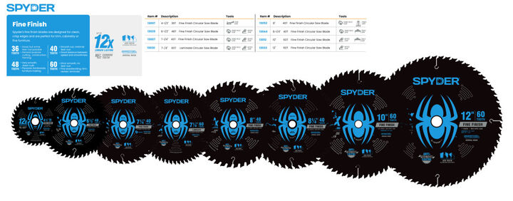 Spyder 7-1/4 Inch 60T Circular Saw Blade for Laminate Wood Materials, large image number 2