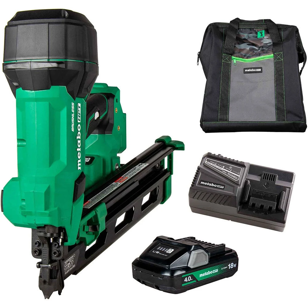 Metabo HPT 18V MultiVolt Cordless 21 3-1/2" Plastic Strip Framing Nailer (1x4.0Ah), large image number 1