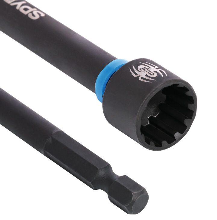 Spyder 6 Inch Magnetic Spline Drive SAE Nutsetter Set, 1/4 - 9/16 Inch, 6 Pieces, large image number 4