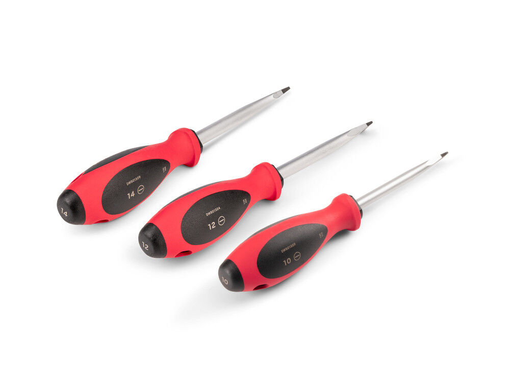Tekton Slotted Screwdriver Set 4 Inch Shanks 10 - 14 mm 3 Pieces, large image number 2