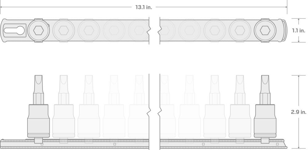 Tekton 3/8 Inch Triple Square, 1/2 Inch TR Triple Square Bit Socket Set, large image number 7