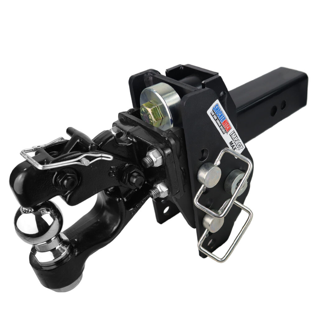 Shocker Hitch 20K Impact Max 2.5 Inch Cushion Hitch & Pintle & 2 Inch Ball, large image number 1