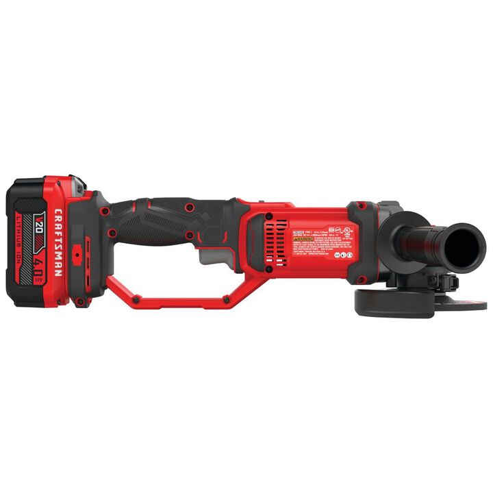 CRAFTSMAN V20* Cordless 4-1/2 Inch Small Angle Grinder 1 Battery Kit, large image number 9