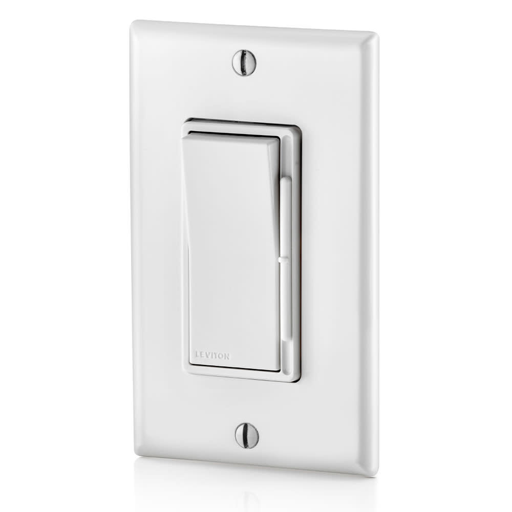 Leviton Decora Dimmer Switch White 1200W Full Range, large image number 3