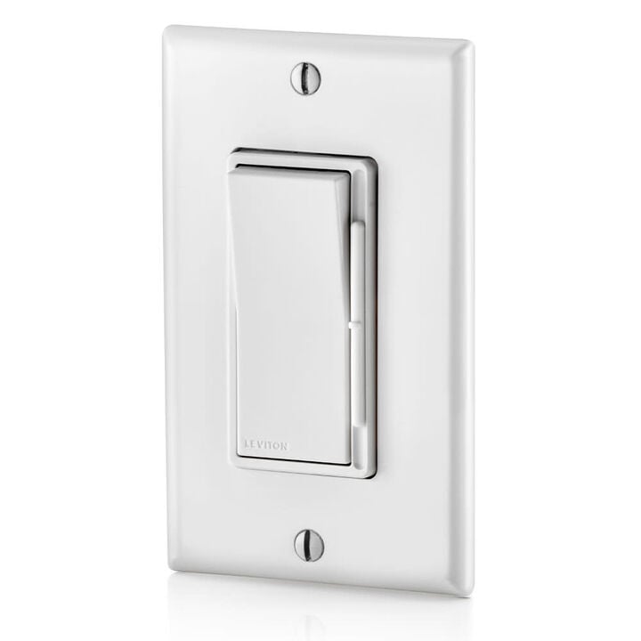 Leviton Decora Dimmer Switch White 1200W Full Range, large image number 2