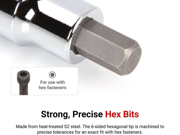Tekton 1/2 Inch Drive Hex Bit Socket Set with Rail, 14 Piece (6-19 mm), large image number 1
