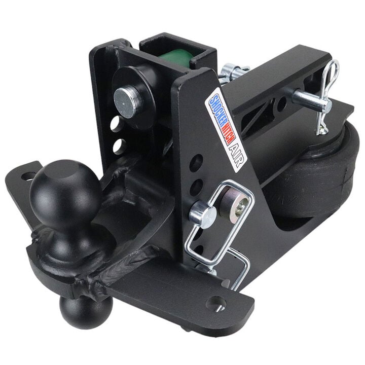Shocker Hitch 14K 2 Inch Max Black Air Receiver Hitch & Black Combo Sway Bar Tab Ball Mount 2 Inch & 2 5/16 Inch Hitch Balls, large image number 7