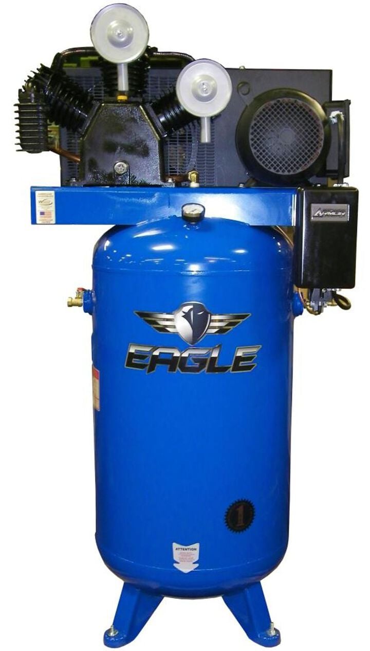 Eagle Compressor 7.5 HP 80 Gallon Vertical Stationary Electric Air Compressor
