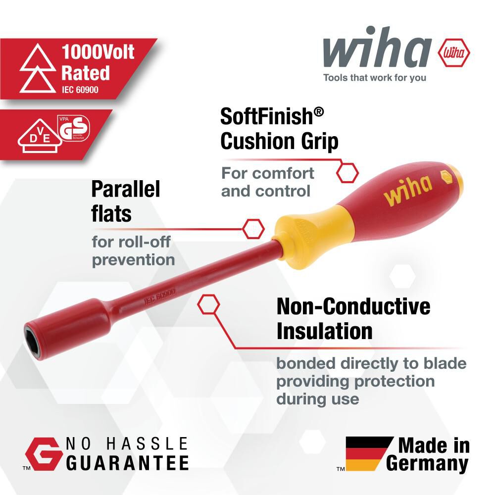Wiha Insulated SoftFinish Metric Nut Driver Set 7 Pieces, large image number 3