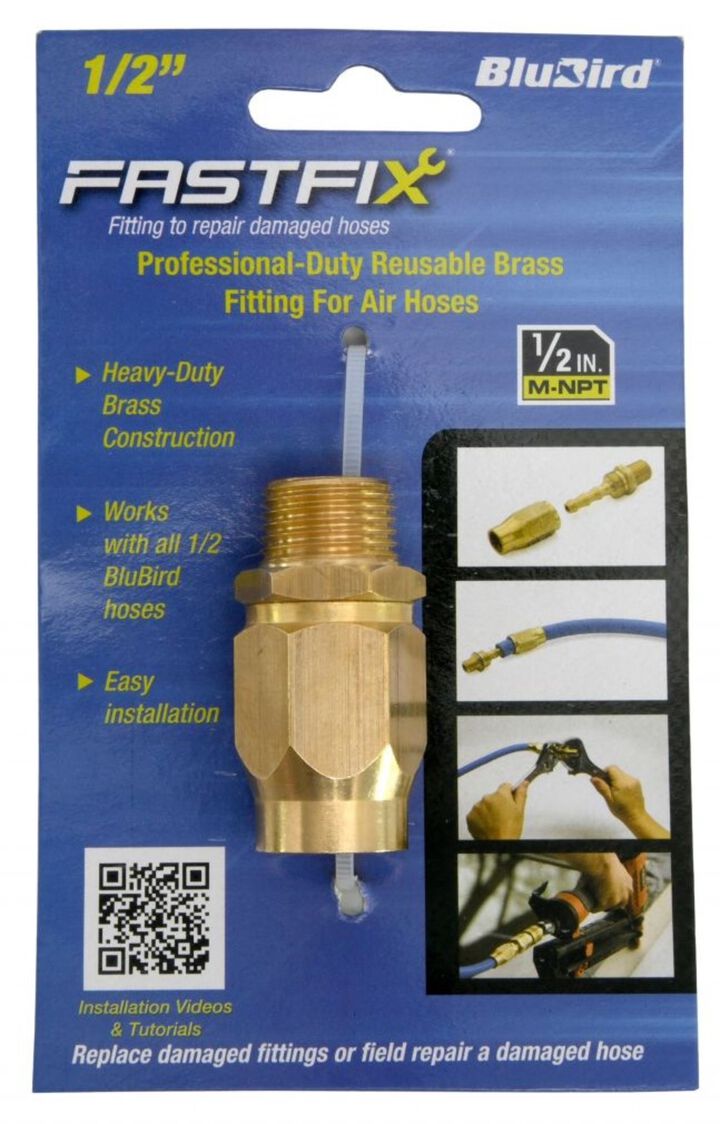 BluBird Fast Fix 1/2 Inch Air Hose Assembly Repair Fitting, large image number 2