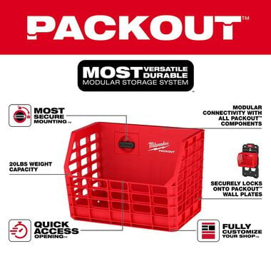 Milwaukee PACKOUT Compact Wall Basket, large image number 1