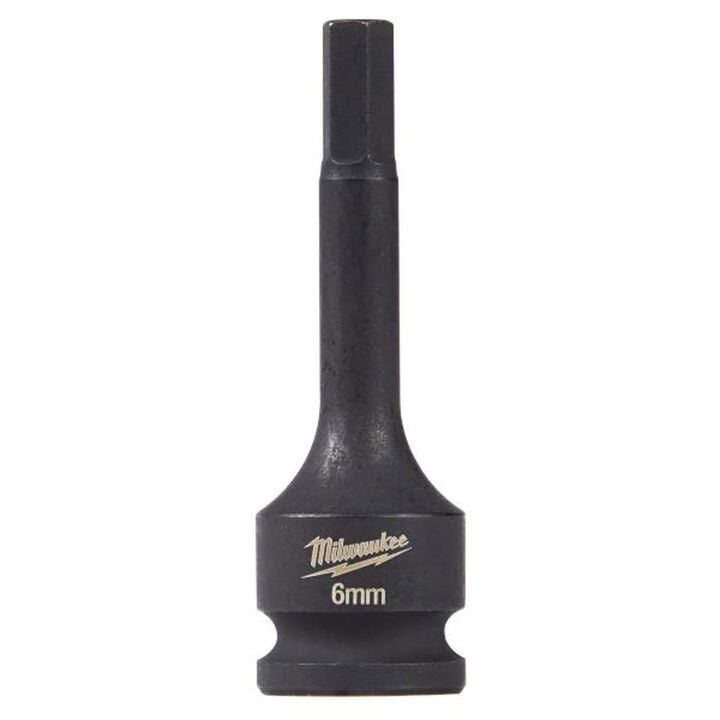 Milwaukee Shockwave Lineman's 3/8in Drive 6mm Hex Bit Socket, large image number 1