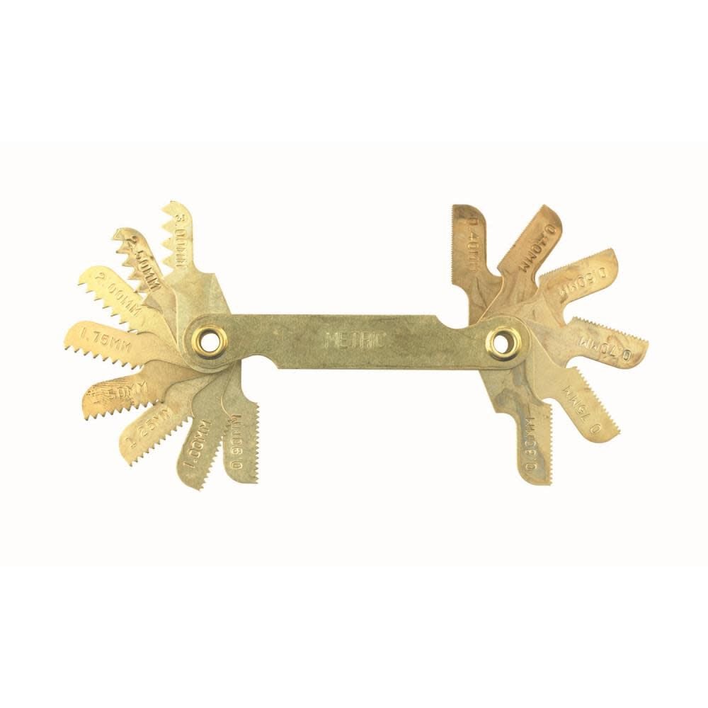 Irwin 16 Leaf Metric Thread Gauge - 12016