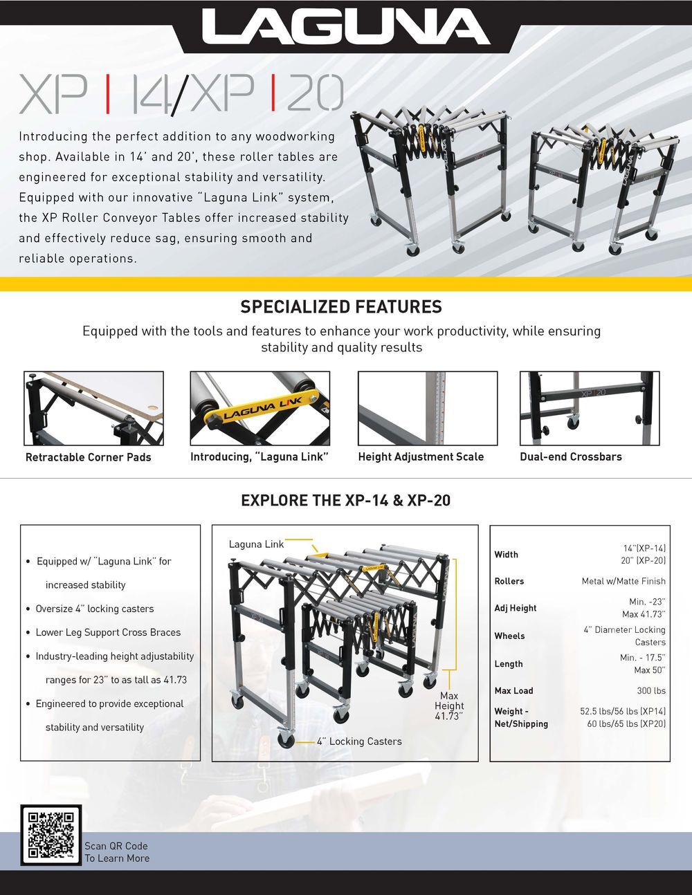 Laguna Tools XP|14 Expandable Flexible Conveyor Roller Table 24 Edition, large image number 8