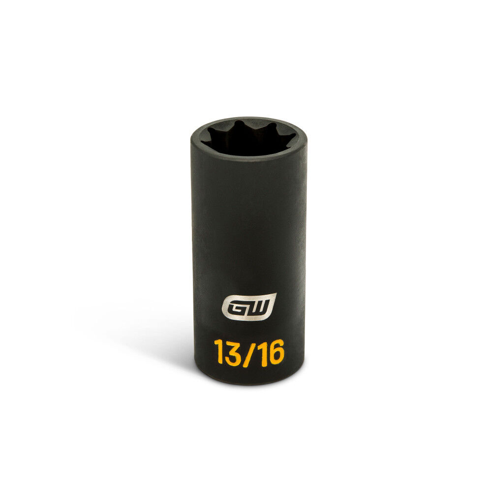 GEARWRENCH 1/2 Drive Lineman 13/16 8-Point Double Square Deep Impact Socket - GWLS1316H