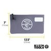 Klein Tools Canvas Zipper Bag with Divider, Gray, small image number 3