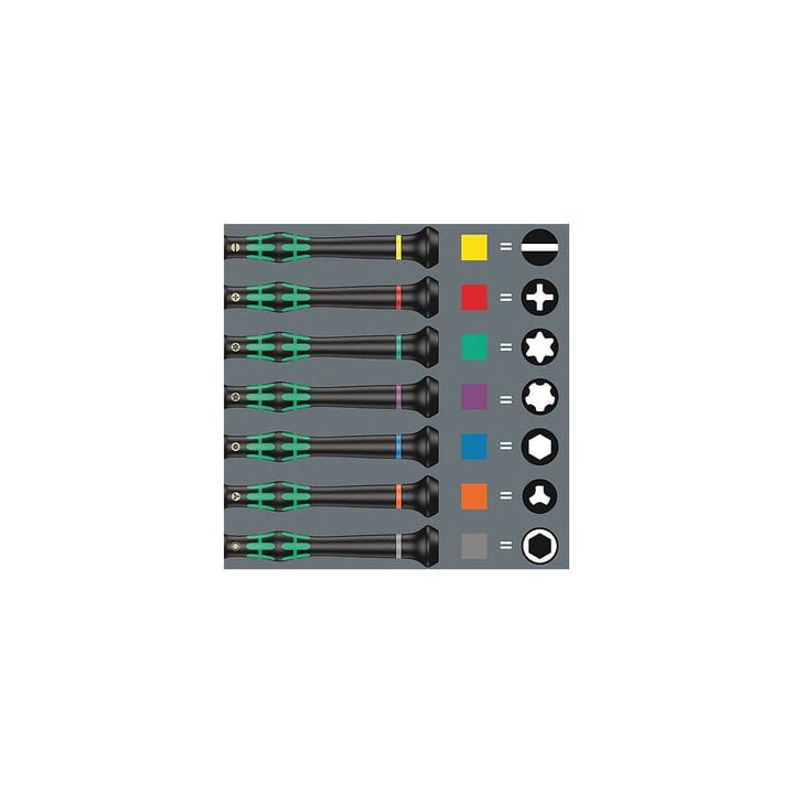 Wera Tools 6pc 2035/6 B Micro Screwdriver Set with Rack, large image number 9