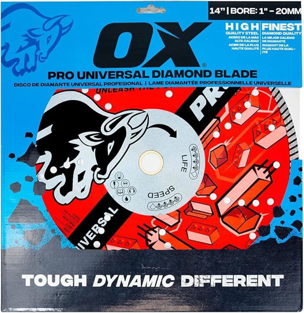 Ox Tools Pro Universal 10 Inch Turbo Rim Diamond Blade for Fast Cuts in Concrete, Metal, and Stone, large image number 6