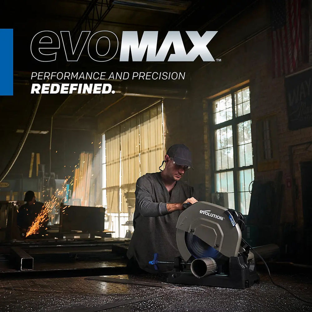 Evolution Power Tools EVOMAX 15 Inch 110V Metal Cutting Chop Saw with Mild Steel Blade, large image number 7