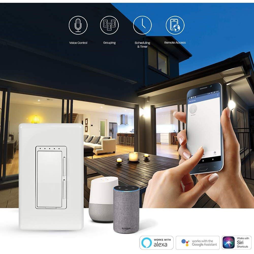 Feit Electric White 120V 150/450W Smart WiFi Dimmer, large image number 3