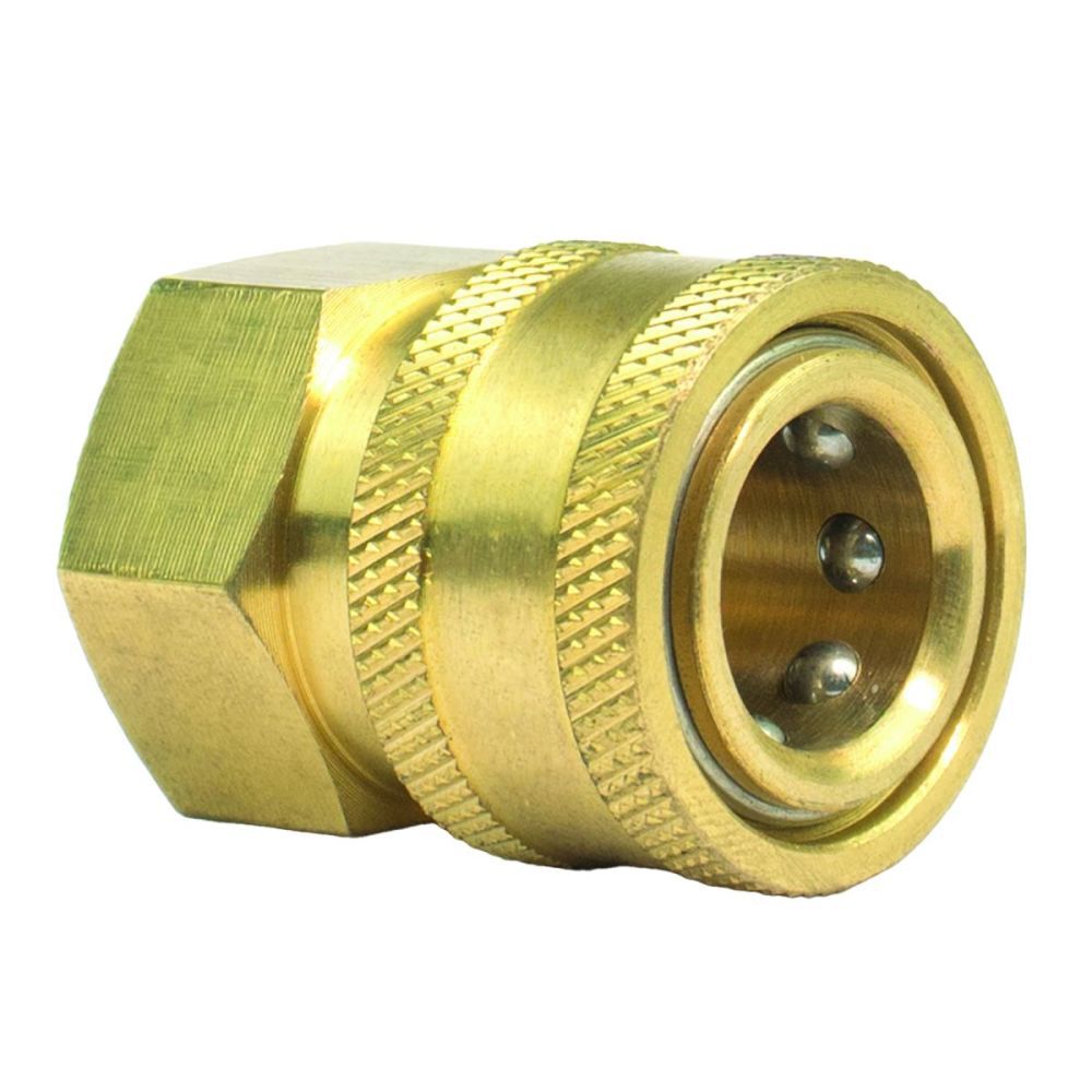 BluBird 1/4 Inch QD Socket x 1/4 Inch FPT Brass Pressure Washer Adapter, large image number 4
