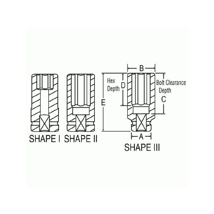 Grey Pneumatic 3/4 Inch Drive x 1-1/2 Inch Length Deep 6 Point Impact Socket, large image number 1