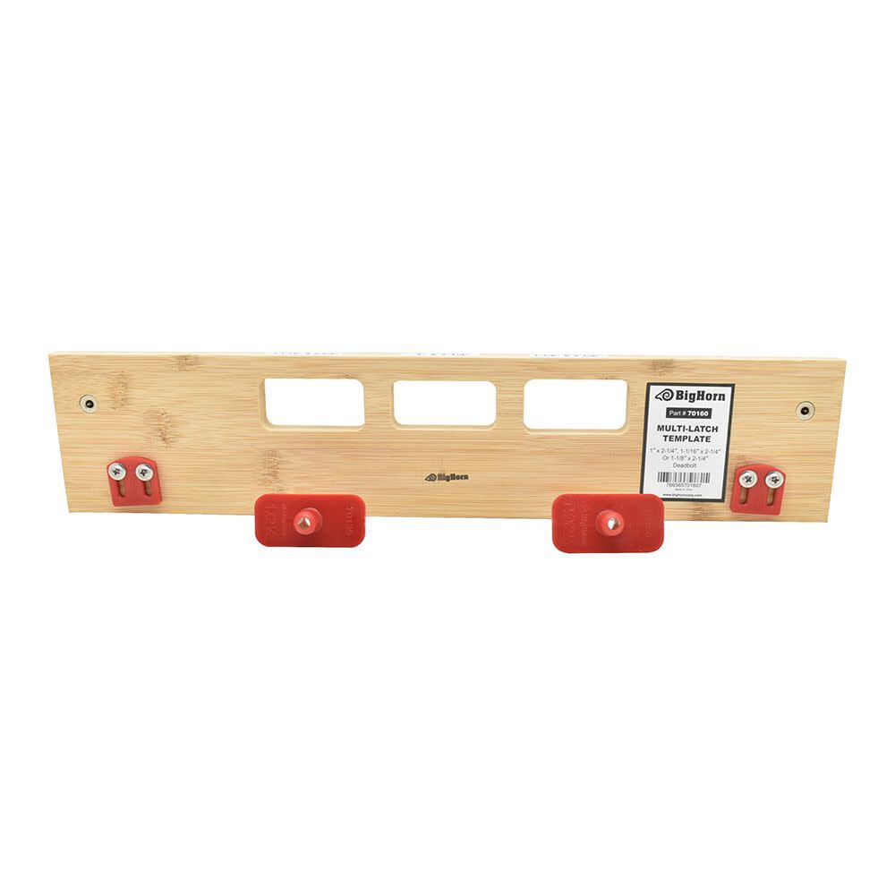 Big Horn 17 Inch Carrier 3 Pocket Door Edge Multi-Latch Mortising Template, large image number 2