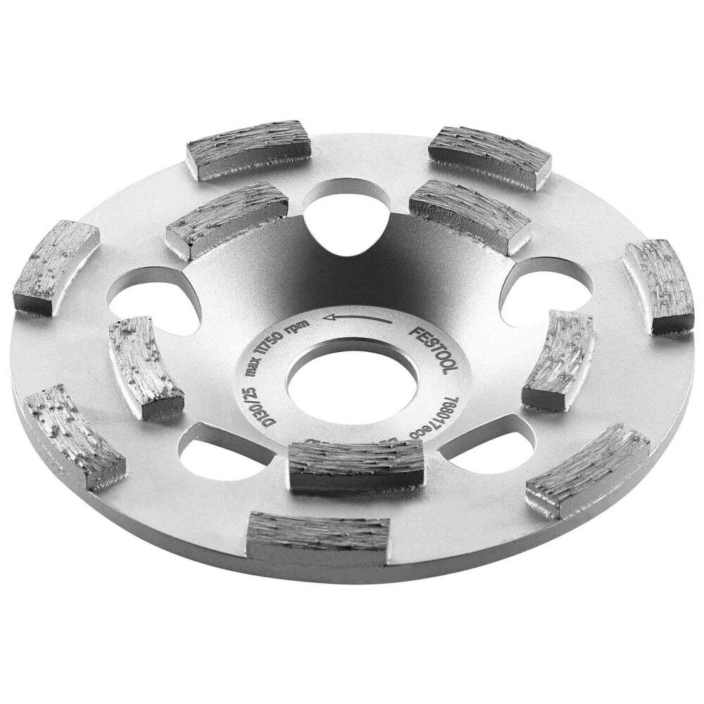 Festool DIA HARD-D130-ST 130 Milimeter Double Row Segmented Rim Diamond Cup Disc for Concrete, large image number 1