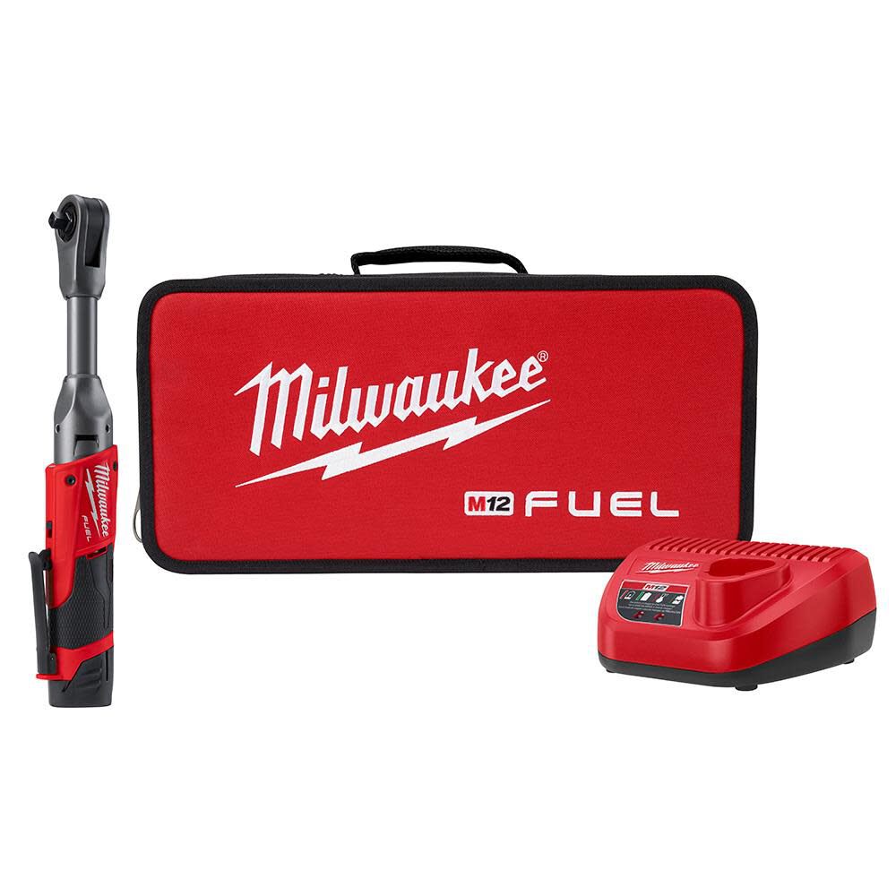Milwaukee M12 Fuel 3 8 In Extended Reach Ratchet 1 Battery Kit 2560 21 Sansujyuku sansujyuku.com