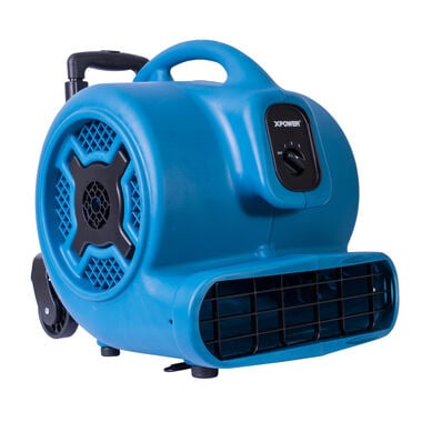 Xpower 3 Speed Air Mover with Telescopic Handle and Wheels, 1 Horsepower, 3600 Cubic Feet Per Minute