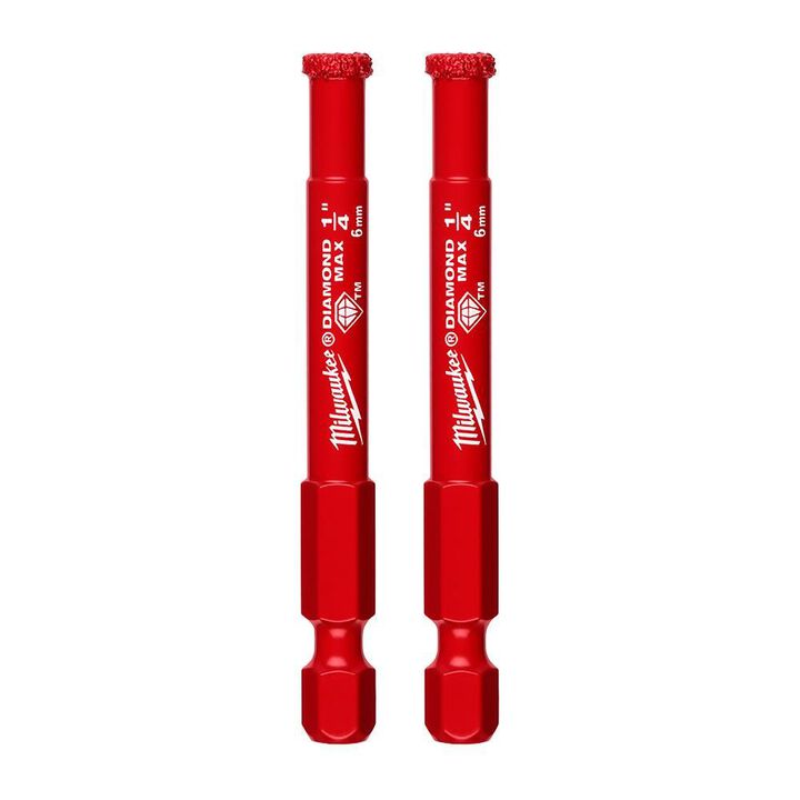 Milwaukee DIAMOND MAX 1/4 in. Diamond Grit Hole Saw 2 PK