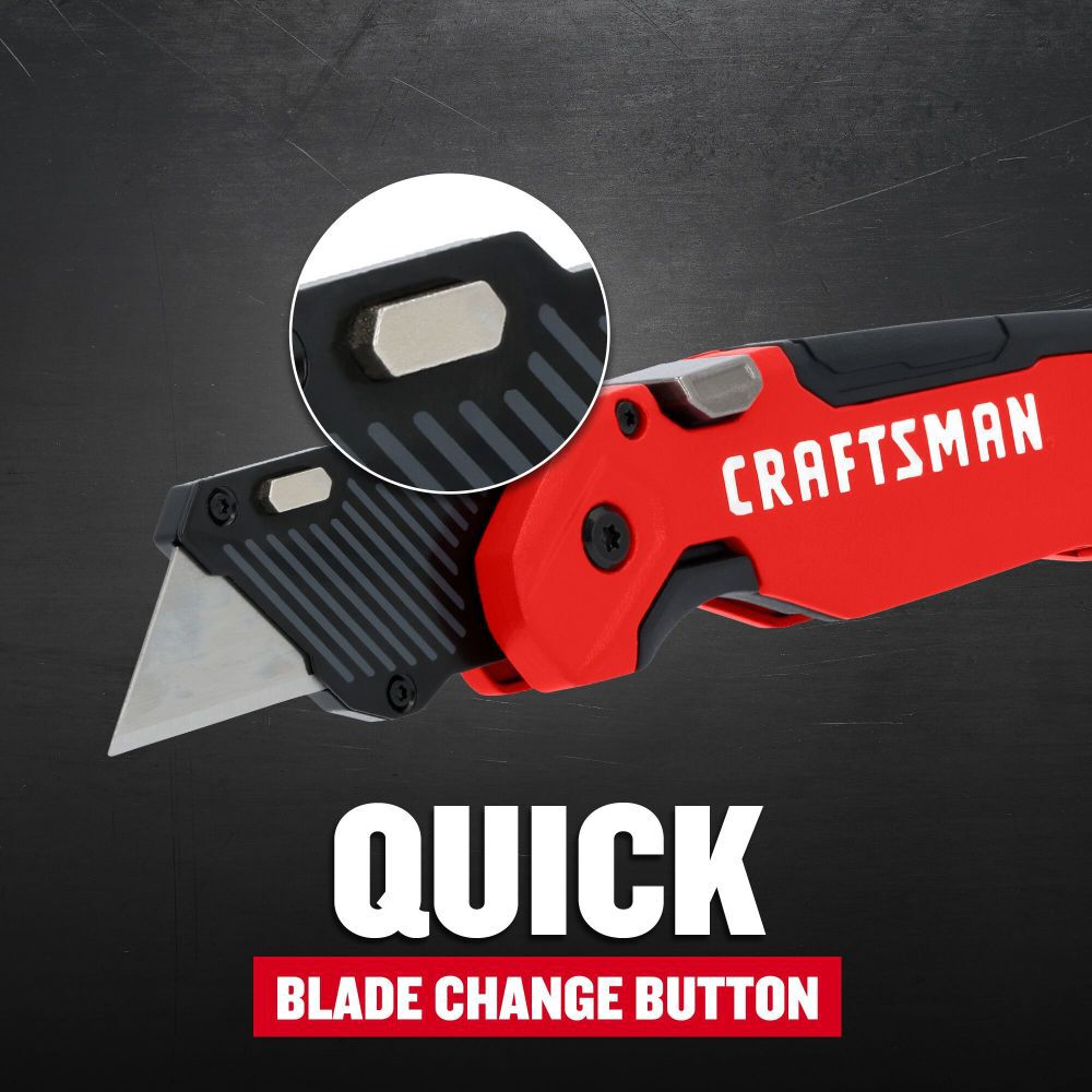 CRAFTSMAN Folding Utility Knife with 3 Blade Storage, large image number 3
