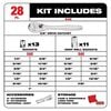 Milwaukee 3/8 in. Drive 28 pc. Ratchet & Socket Set- SAE, small image number 2