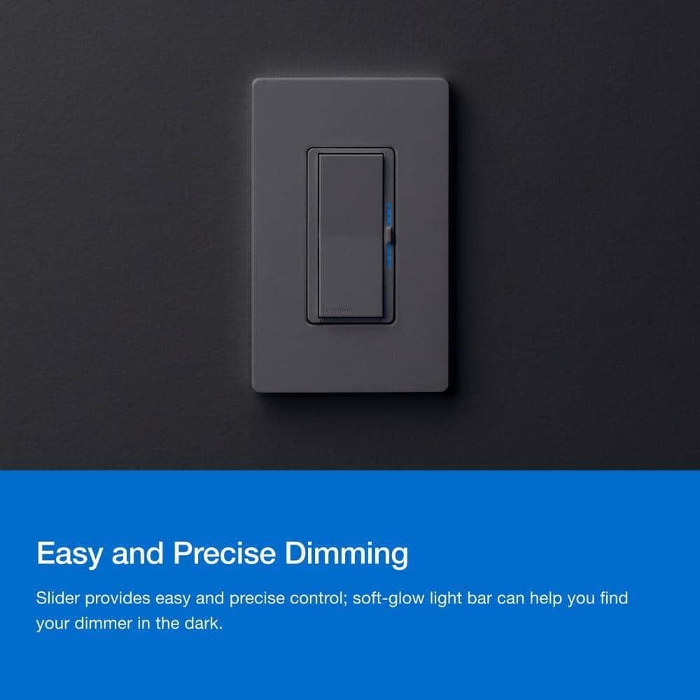 Lutron Diva 120V 150W 1P Gloss White 3-Way Smart Dimmer Switch Kit, large image number 6