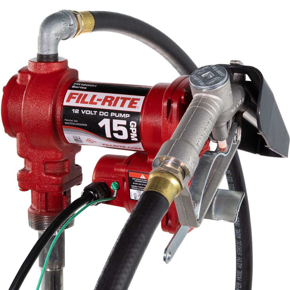Fill-Rite Fuel Pump Kit 12VDC 15GPM Manual Nozzle Hose, large image number 1