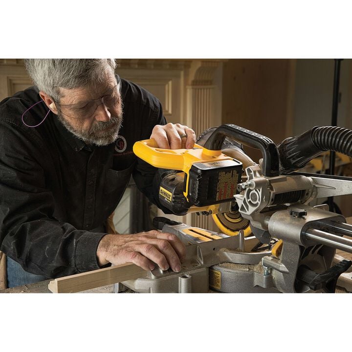 DEWALT 20V MAX Sliding Miter Saw Kit and Heavy Duty Work Stand Bundle, large image number 11
