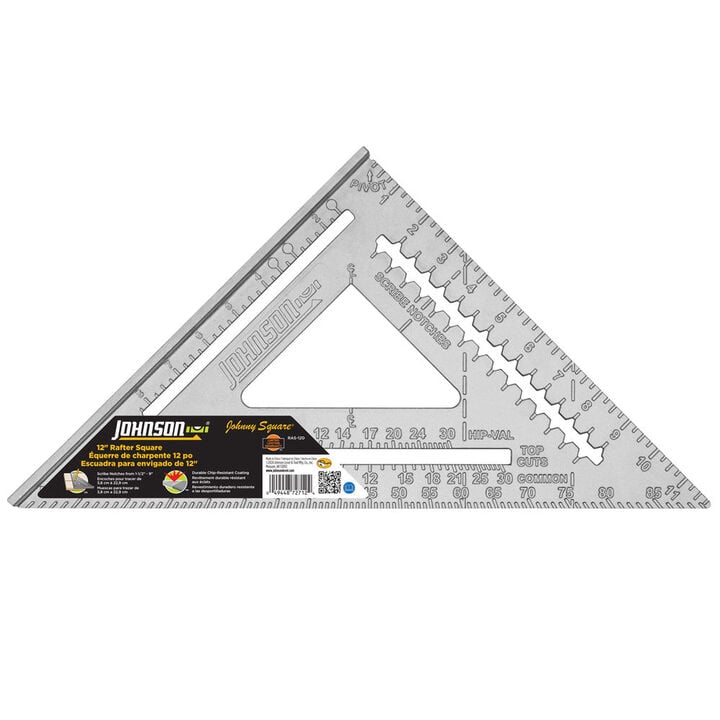 Johnson Level 12 Inch Johnny Square Aluminum Rafter Square, large image number 2