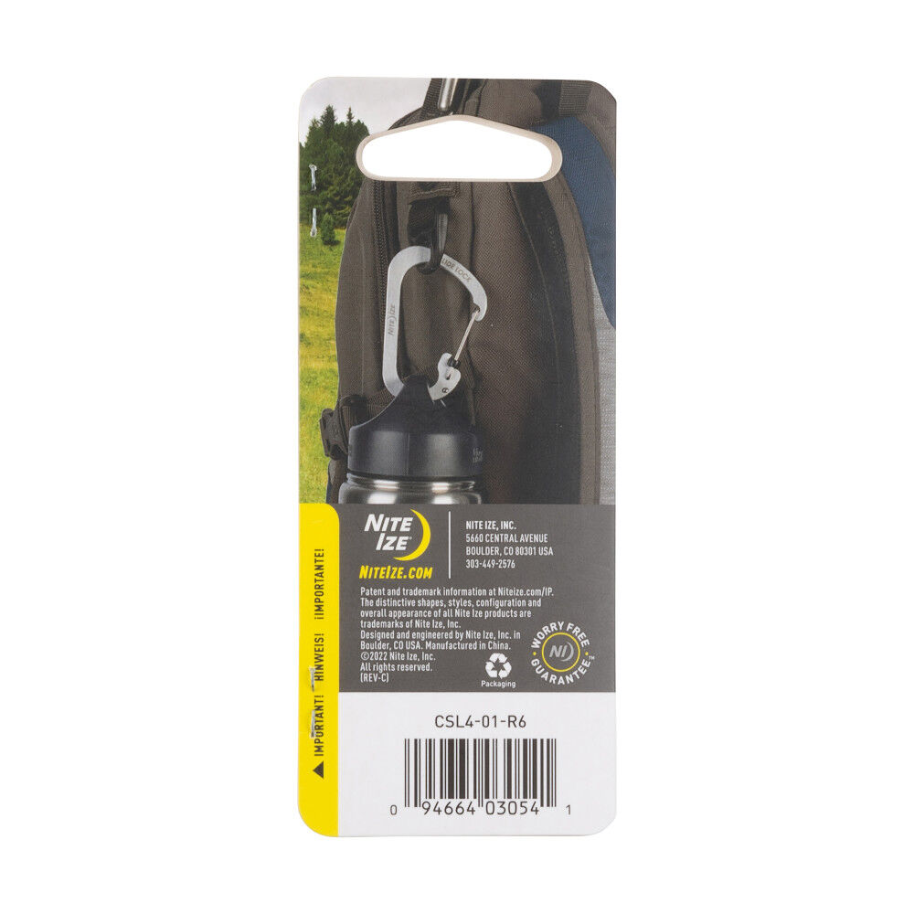 Nite Ize SlideLock Carabiner Stainless Steel #4 Black, large image number 2