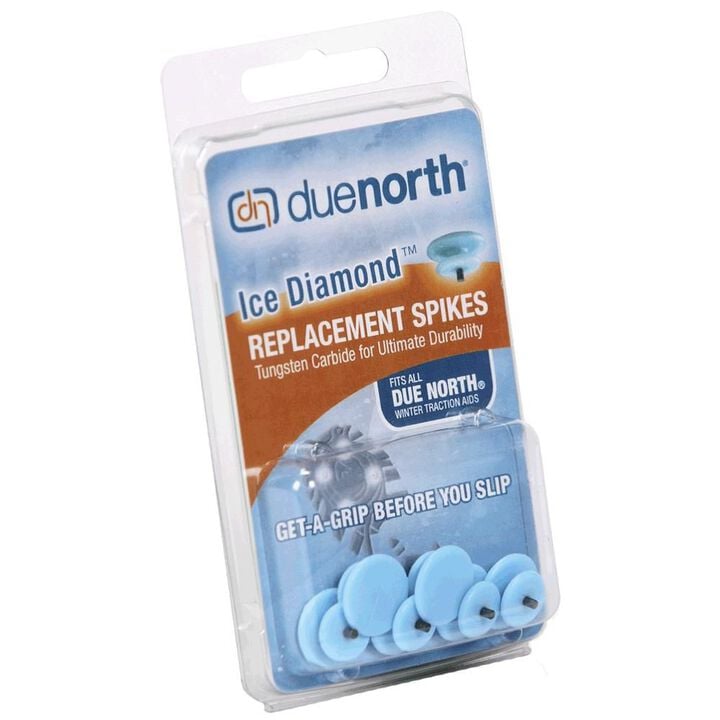 Due North Ice Diamond Replacement Spikes for Winter Traction Aids Tungsten Carbide Pack of 6