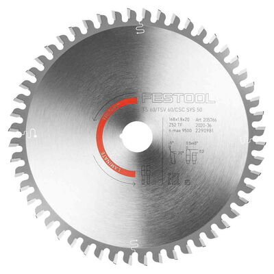 HW 168 mm 52T Saw Blade For Laminate/HPL