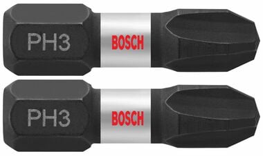 Bosch 2 pc. Impact Tough 1 In. Phillips #3 Insert Bits, large image number 0