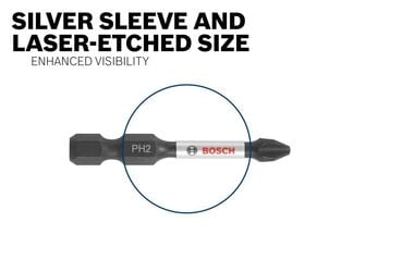 Bosch Impact Tough 2.5 Inch Phillips #2 Double-Ended Bits 3 Piece, large image number 5