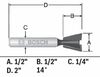 Bosch 14 x 1/2in Carbide Tipped Dovetail Router Bit, small image number 5