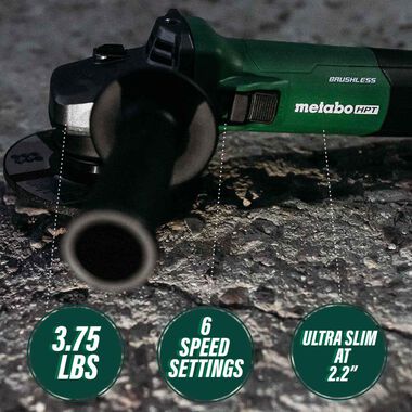 Metabo HPT 5in 12 Amp Variable Speed Angle Grinder, large image number 1