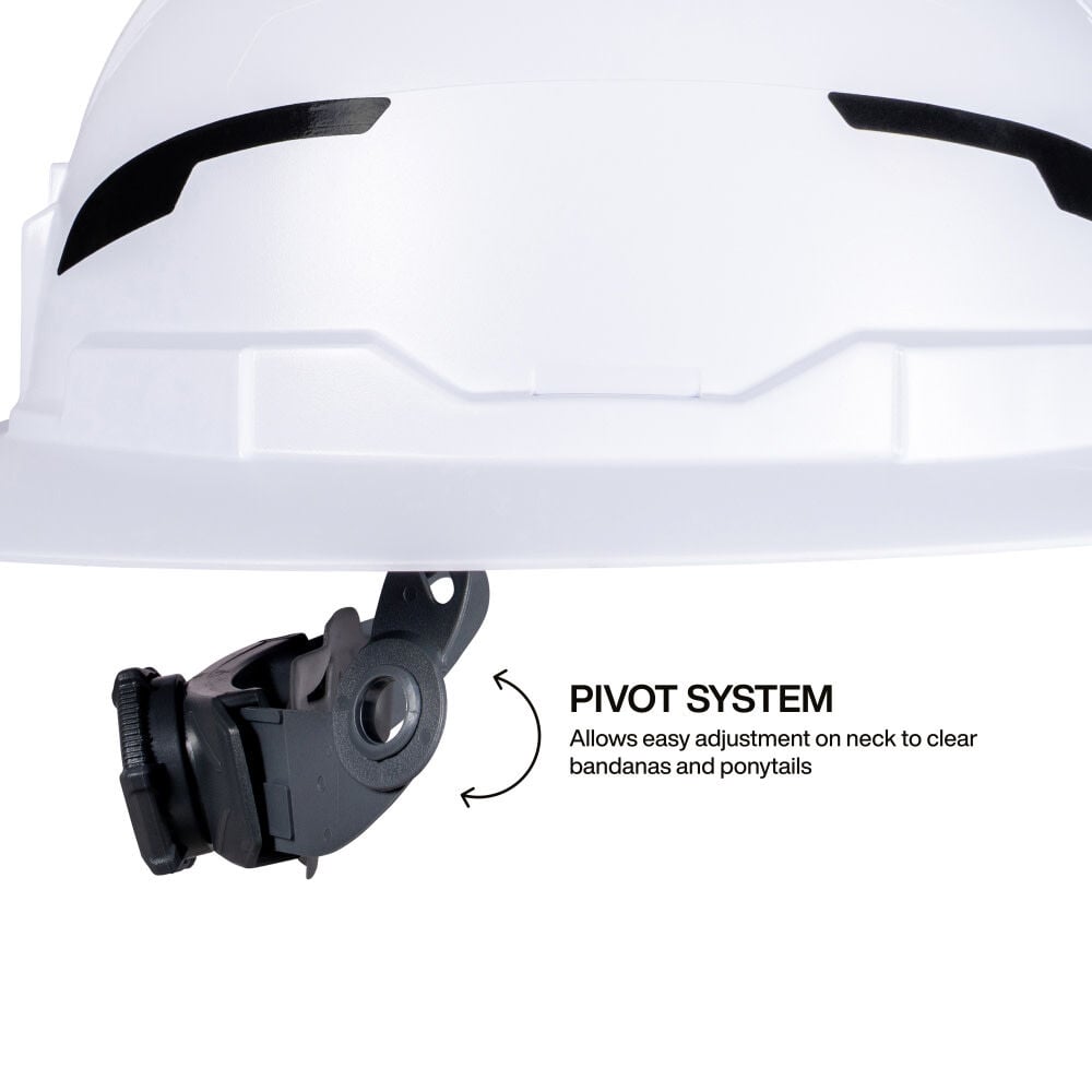 Klein Tools Class E Type-2 Hard Hat, Non-Vented Full Brim, Chin Strap, White, US ONLY, large image number 3