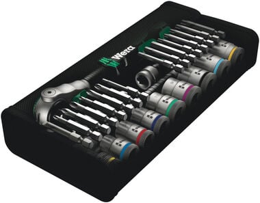Wera Tools 29pc 3/8in Drive 8100 SB 9 Zyklop Speed Ratchet Set